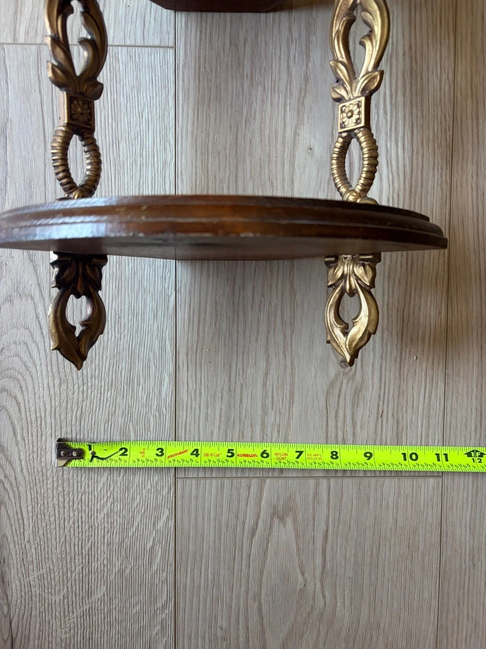 Vintage Sexton Mid Century Modern 3-Tier Corner Wall Shelf - MCM